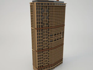 le corbusier unbuilt project for an office building algiers algeria 1938 3D Model