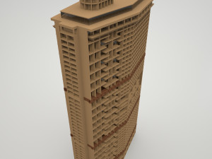 le corbusier unbuilt project for an office building algiers algeria 1938 3D Model