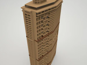 le corbusier unbuilt project for an office building algiers algeria 1938 3D Model