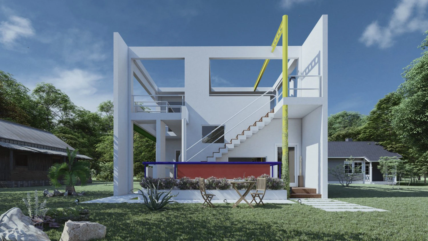 House Based on Graves 3D Model .c4d .max .obj .3ds .fbx .stl .blend 