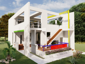 House Based on Graves 3Dモデル