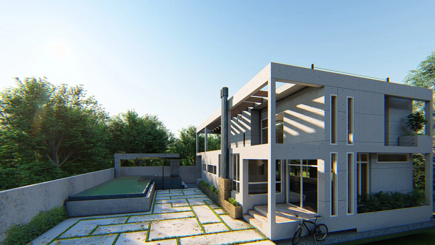 K1 빌라 3D 모델 .c4d .max .obj .3ds .fbx .stl .blend 