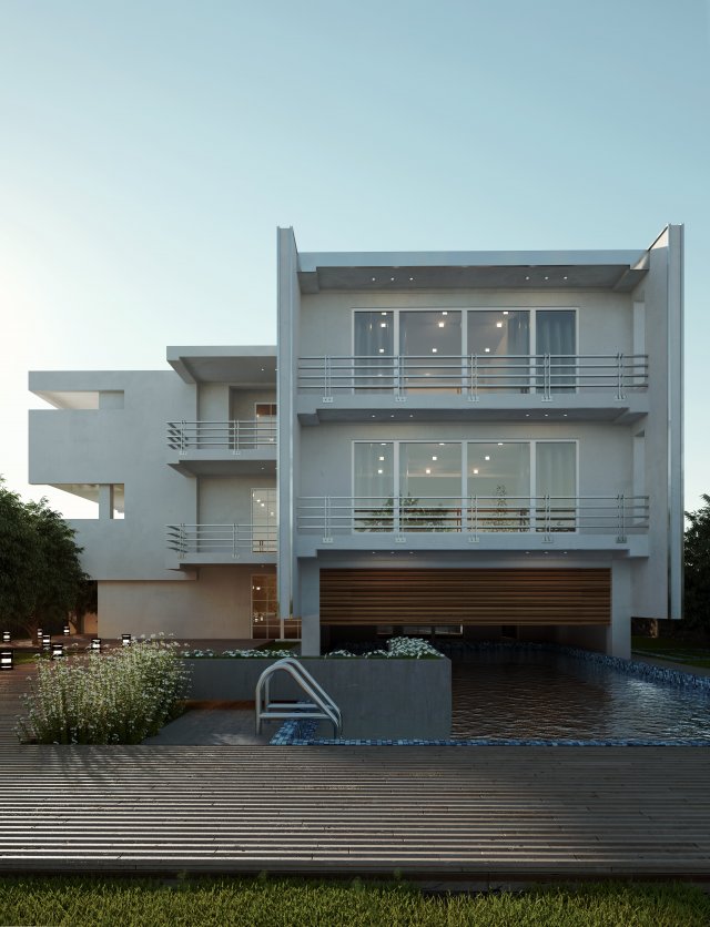 Ramsar Villa 3D 模型 .c4d .max .obj .3ds .fbx .stl .blend 