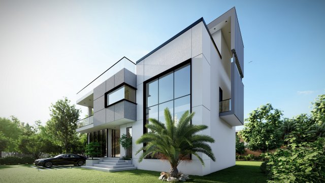 Modern House 710 3D Model .c4d .max .obj .3ds .fbx .stl .blend 
