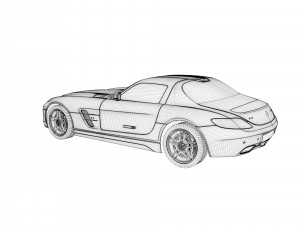 Mercedes SLS AMG 3D 模型