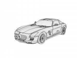 Mercedes SLS AMG 3D 模型