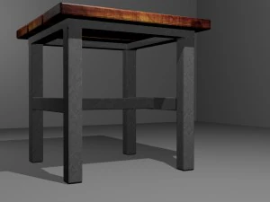 stool low poly 3d model 3D Model