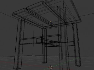 stool low poly 3d model 3D Modell