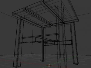 stool low poly 3d model 3D Model