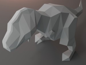 low-poly t-rex 3D 模型