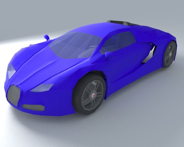 bugatti veyron lowpoly 3D मॉडल .c4d .max .obj .3ds .fbx .stl .blend 
