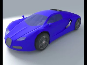 bugatti veyron lowpoly Modelo 3D
