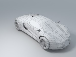 bugatti veyron lowpoly 3D मॉडल