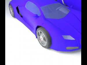 bugatti veyron lowpoly 3D मॉडल