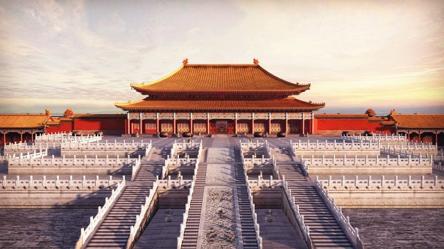 forbidden city hall of supreme harmony full hall Modelo 3D .c4d .max .obj .3ds .fbx .stl .blend 