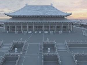 forbidden city hall of supreme harmony full hall 3D Model