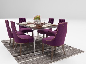 dinning set Modelo 3D