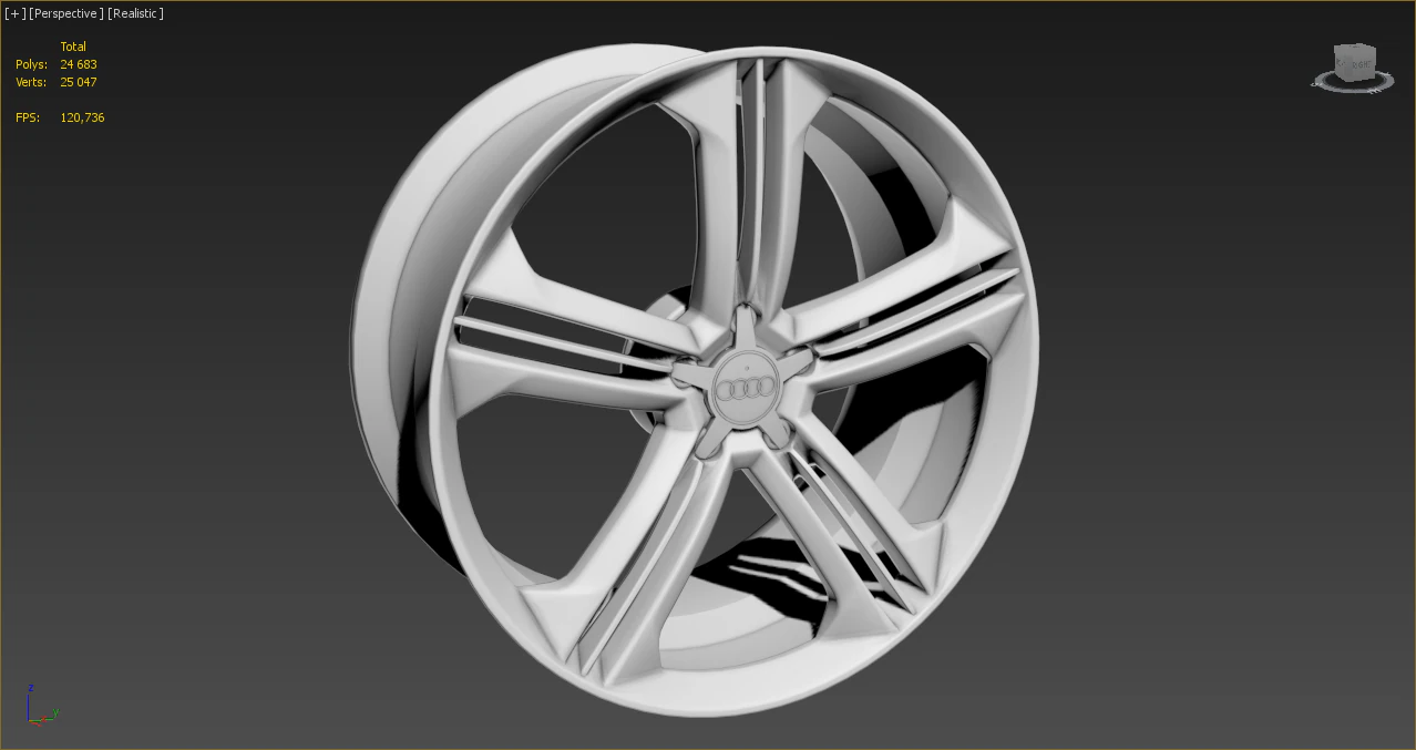 wheel for audi a8 3D Model .c4d .max .obj .3ds .fbx .stl .blend 