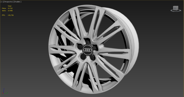 wheel for audi a8 3D Модель .c4d .max .obj .3ds .fbx .stl .blend 