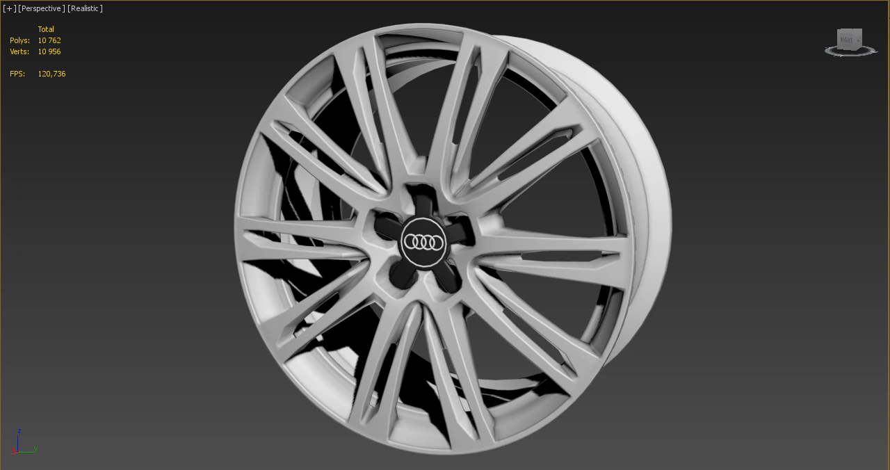 wheel for audi a8 3D Model .c4d .max .obj .3ds .fbx .stl .blend 