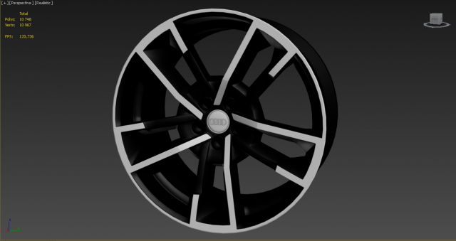 wheel for audi 3D 模型 .c4d .max .obj .3ds .fbx .stl .blend 