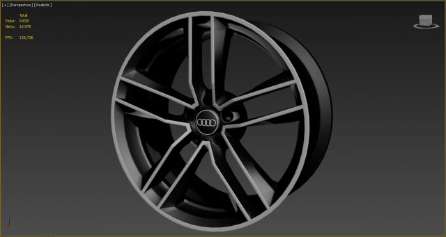 wheel for audi Model 3D .c4d .max .obj .3ds .fbx .stl .blend