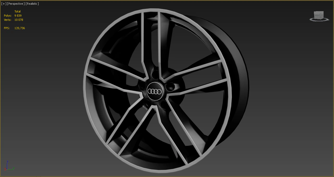 wheel for audi 3D Model .c4d .max .obj .3ds .fbx .stl .blend 