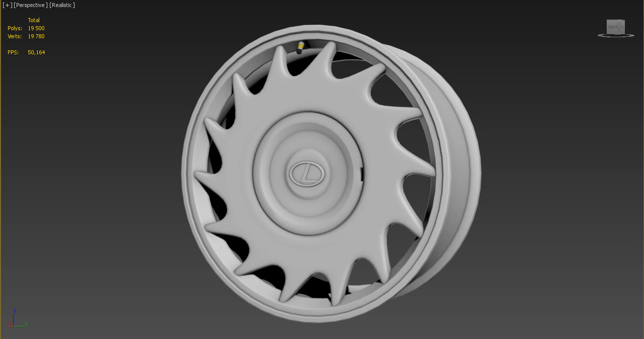wheel for lexus 3D Model .c4d .max .obj .3ds .fbx .stl .blend 