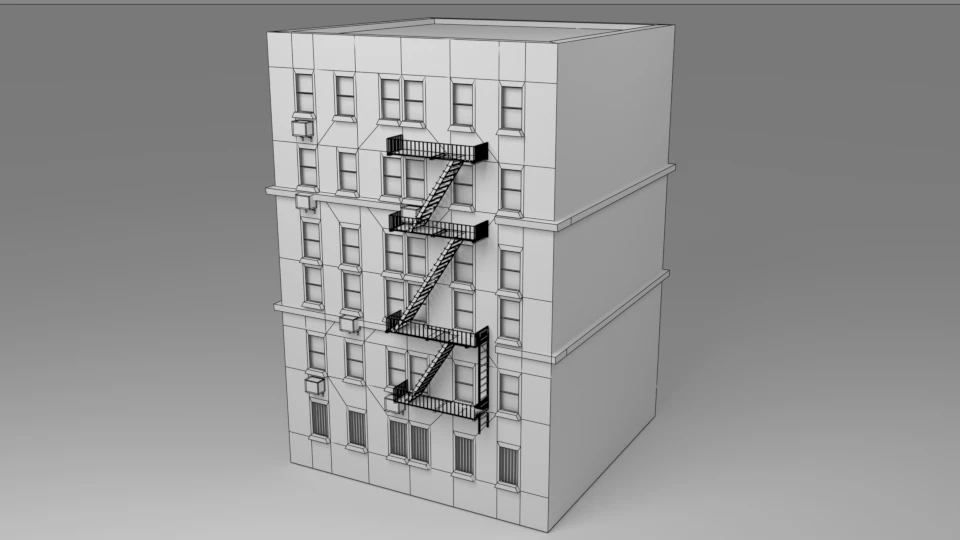 immeuble de bureaux Modèle 3D .c4d .max .obj .3ds .fbx .stl .blend 