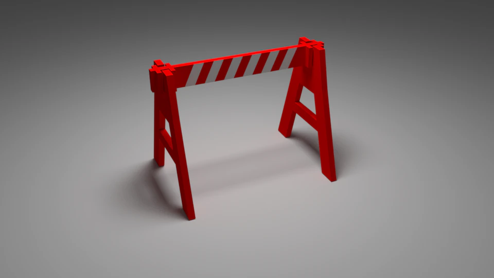 easel traffic 3D Model .c4d .max .obj .3ds .fbx .stl .blend