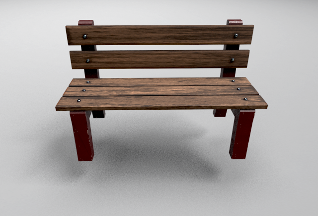 park bench 3Dモデル .c4d .max .obj .3ds .fbx .stl .blend 