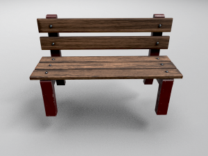 park bench 3D मॉडल