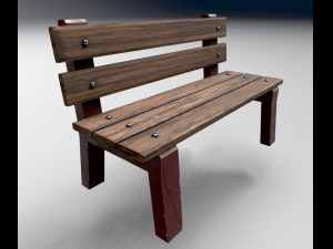 park bench 3Dモデル
