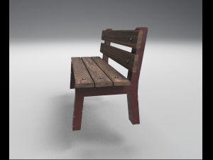park bench 3Dモデル