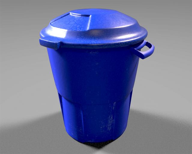 drum blue traffic 3D Модель .c4d .max .obj .3ds .fbx .stl .blend 