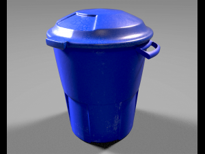 drum blue traffic 3D Model