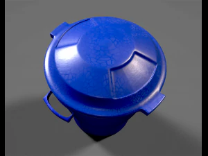 bęben niebieski ruch Model 3D