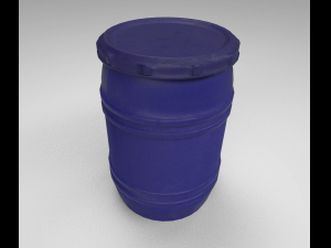 drum blue Model 3D