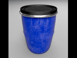 drum blue old 3D मॉडल