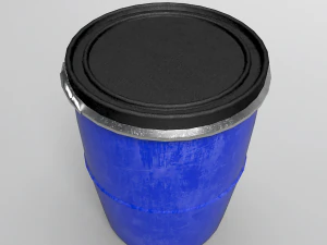 tambor azul viejo Modelo 3D