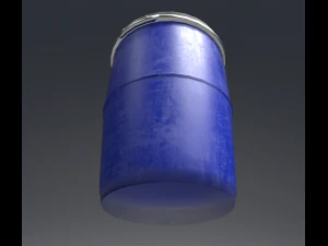 tambor azul viejo Modelo 3D