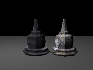 stupa stone 3D 모델