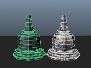 stupa stone 3D 모델
