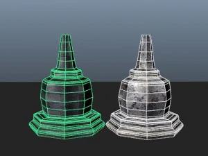 stupa stone 3D Model