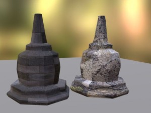 stupa stone 3D 모델