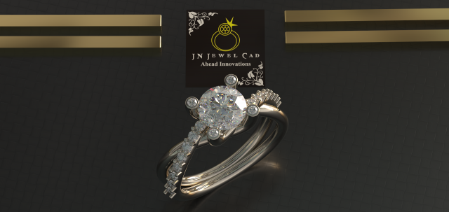 Diamond New Style Ring 3D Baskı Modeli .c4d .max .obj .3ds .fbx .stl .blend 