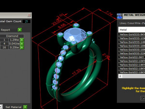 Diamond New Style Ring 3D Baskı Modeli