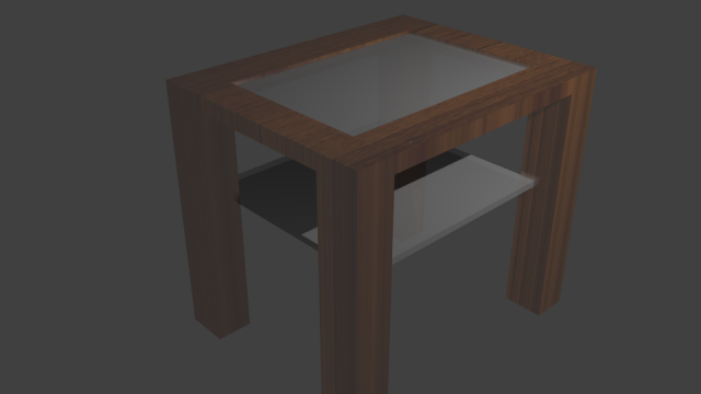 table with glass 3D Model .c4d .max .obj .3ds .fbx .stl .blend 