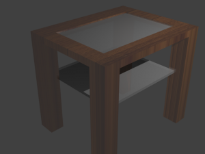 table with glass Modelo 3D