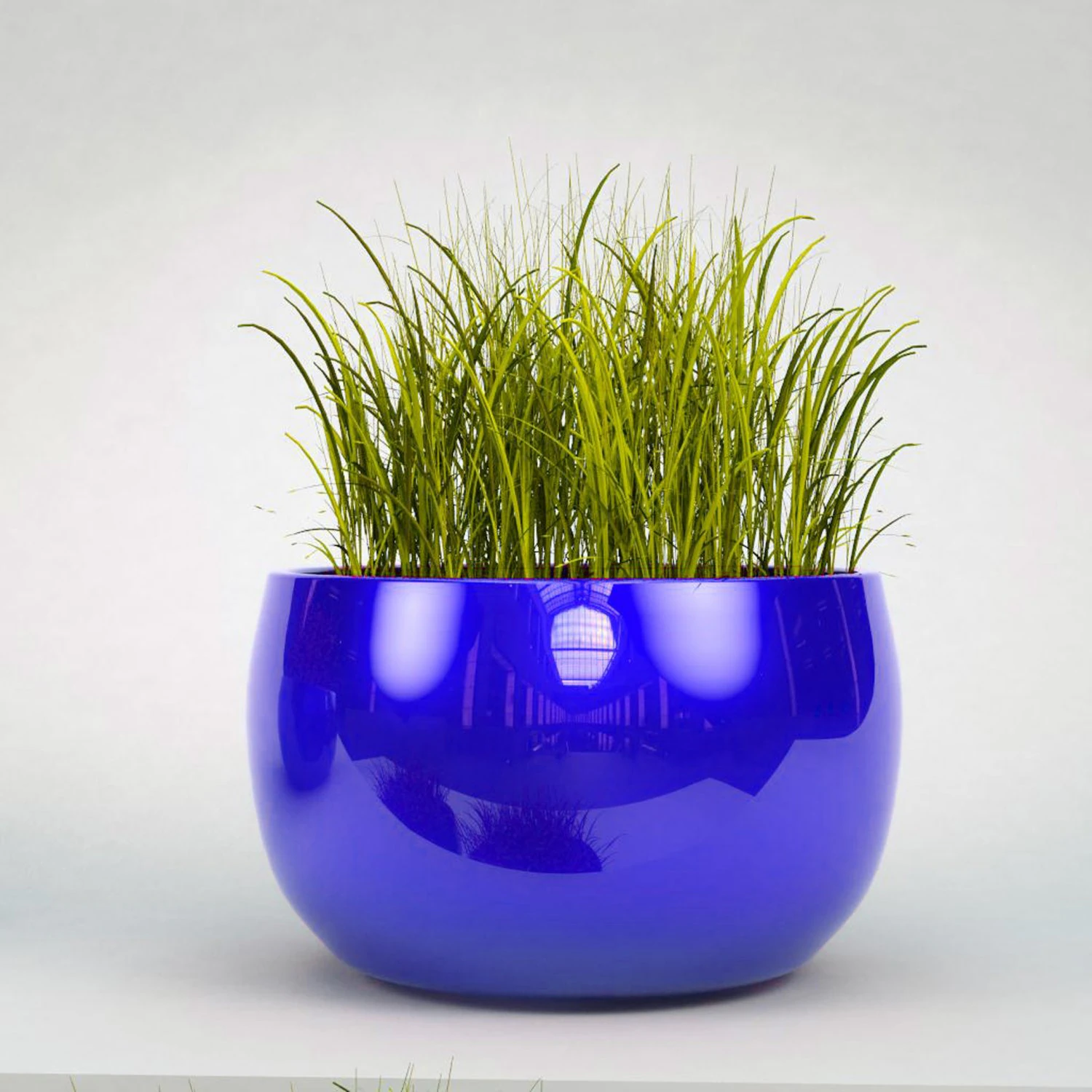 a pot of grass 3D Model .c4d .max .obj .3ds .fbx .stl .blend 
